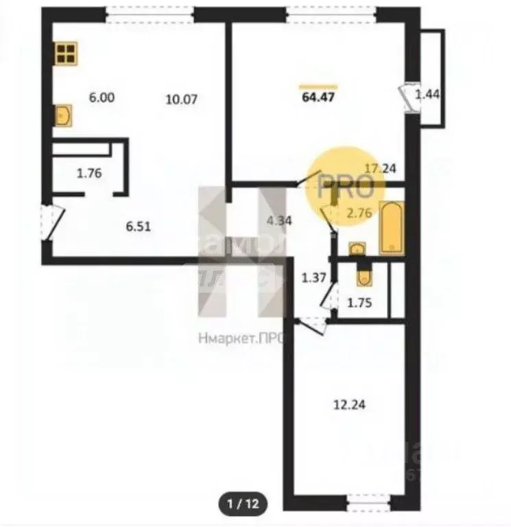 2-к кв. Челябинская область, Челябинск ул. Блюхера, 125Д (53.0 м) - Фото 2