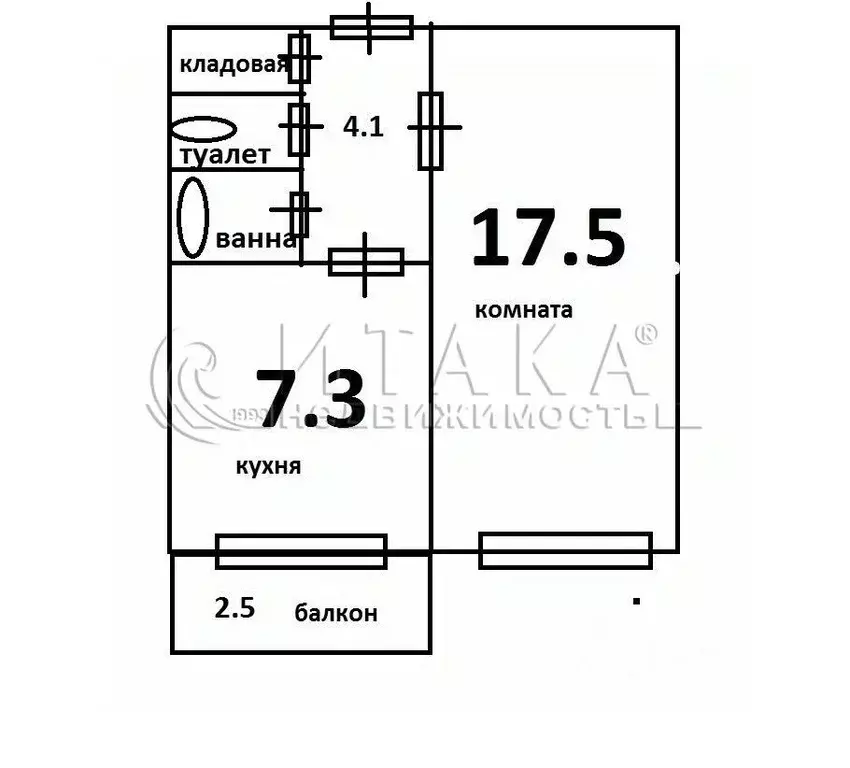 1-к кв. Санкт-Петербург ул. Передовиков, 37 (33.5 м) - Фото 0