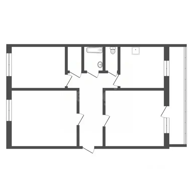 3-к кв. Кемеровская область, Юрга ул. Никитина, 36 (62.0 м) - Фото 2