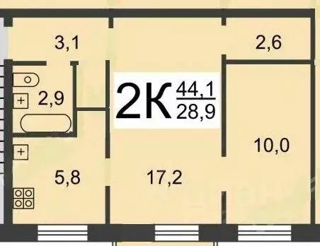 2-к кв. Нижегородская область, Нижний Новгород Автомеханическая ул., ... - Фото 2