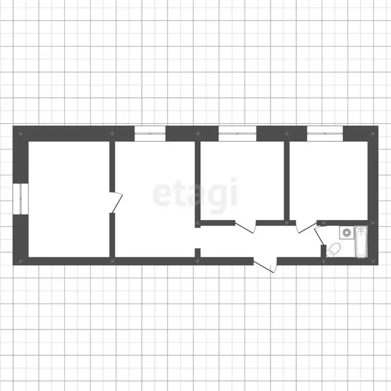 3-к кв. Амурская область, Белогорск ул. Кирова, 102 (61.1 м) - Фото 1