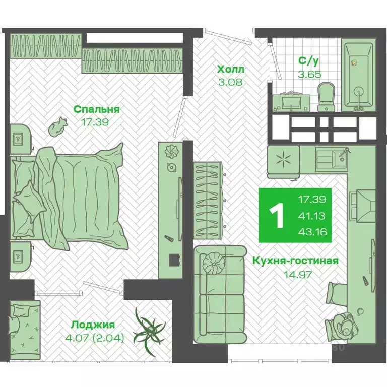 1-к кв. Приморский край, Владивосток Зеленый Бульвар 2 жилой комплекс ... - Фото 1