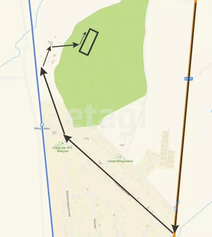 Участок в Сахалинская область, Анивский городской округ, с. Мицулевка  ... - Фото 2