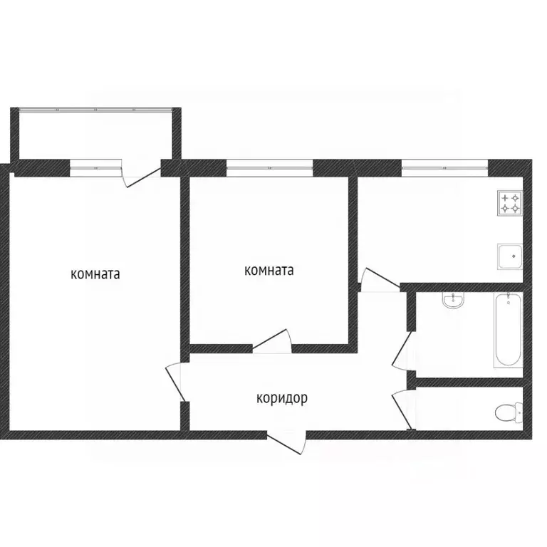 2-к кв. Белгородская область, Белгород ул. Макаренко, 1в (40.0 м) - Фото 1