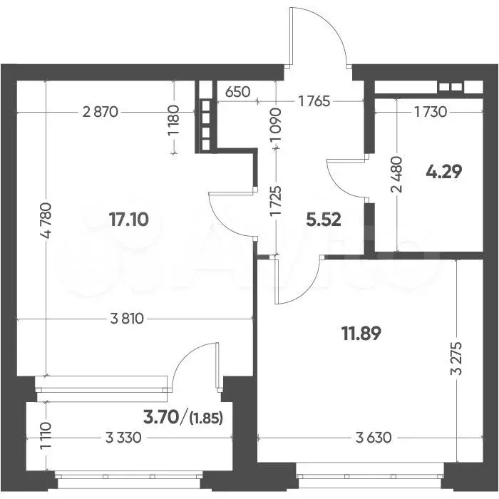 1-к. квартира, 40,7 м, 3/7 эт. - Фото 1