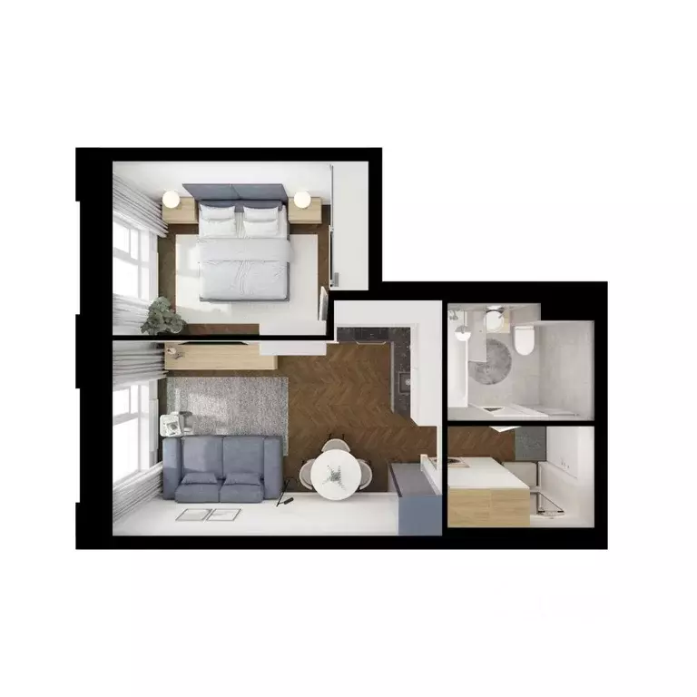 1-к кв. Бурятия, Улан-Удэ ул. Шмидта, 37А (32.97 м) - Фото 2