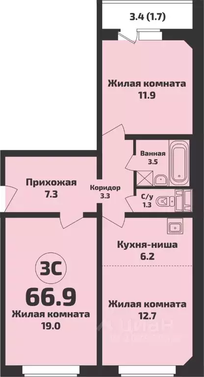 3-к кв. Новосибирская область, Новосибирский район, Станционный ... - Фото 1