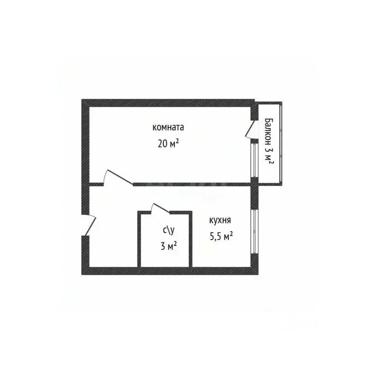 1-к кв. Брянская область, Карачев Первомайская ул., 125 (30.8 м) - Фото 1