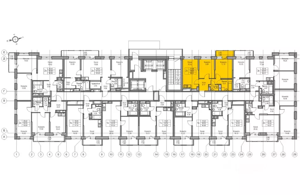 2-к кв. Санкт-Петербург ул. Ивинская, 1к3 (48.63 м) - Фото 1