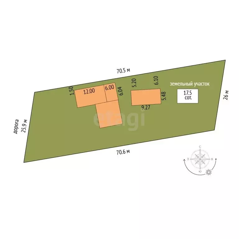 Дом в село Стрелецкое, Степная улица (43.8 м) - Фото 1