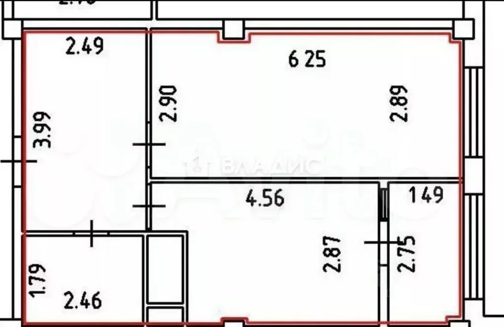 1-к кв. Белгородская область, Белгород ул. Есенина, 9к2 (47.8 м) - Фото 2