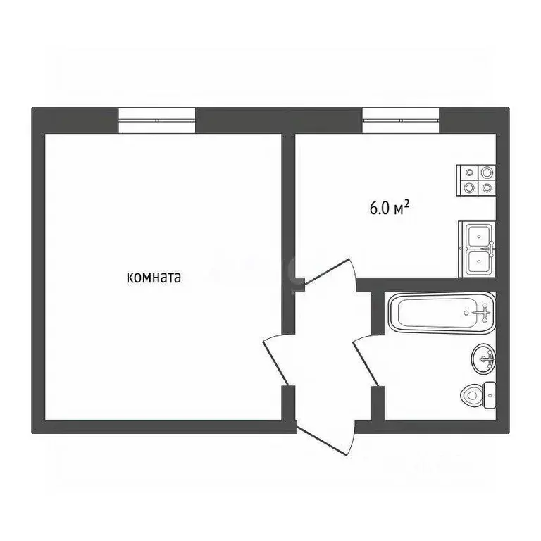 1-к кв. Владимирская область, Муром Юбилейная ул., 58 (19.9 м) - Фото 1