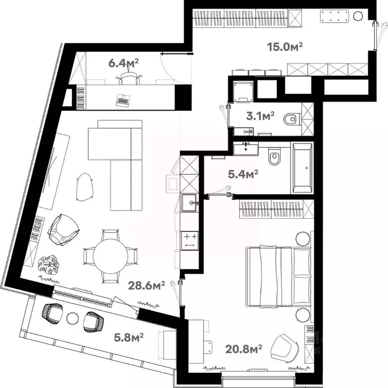 2-к кв. Московская область, Щелково Советская ул., 60 (85.3 м) - Фото 0