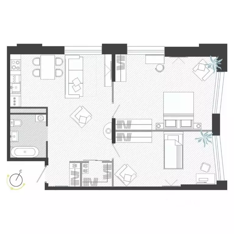 3-к кв. Приморский край, Владивосток ул. Нейбута (78.5 м) - Фото 1