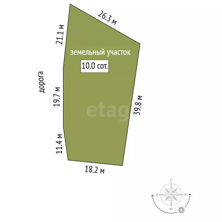 Участок в Баксан, Черкесская улица (10 м) - Фото 1