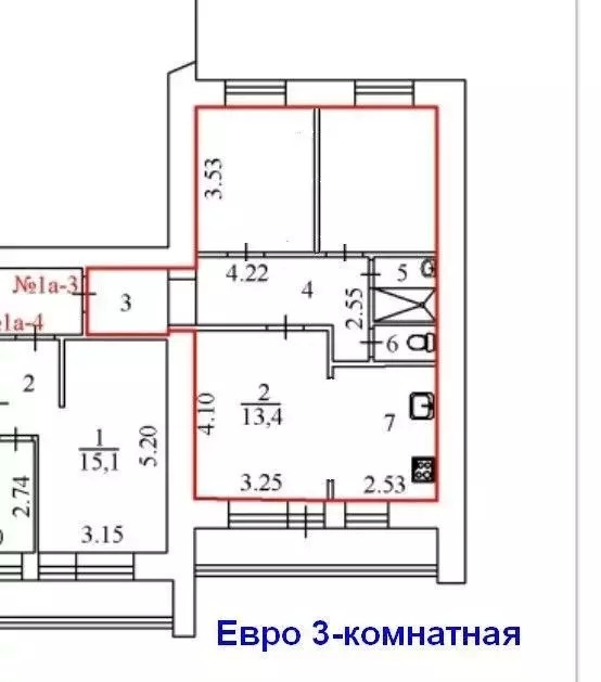 3-к кв. Мурманская область, Мурманск Молодежный проезд, 11 (63.0 м) - Фото 0