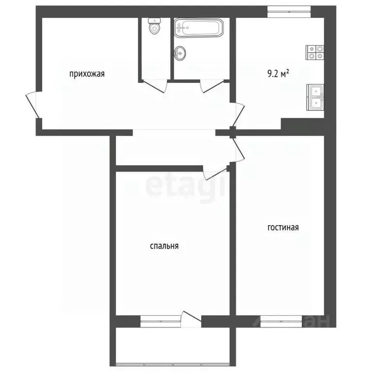 2-к кв. Мордовия, Саранск ул. Сураева-Королева, 3 (61.0 м) - Фото 2