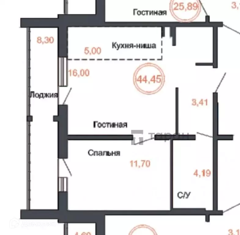 Продаётся 2-к квартира, 44.45 м - Фото 1