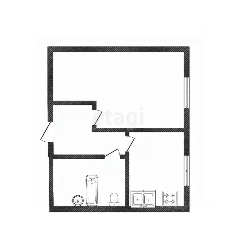 1-к кв. Костромская область, Кострома Индустриальная ул., 57А (21.6 м) - Фото 1