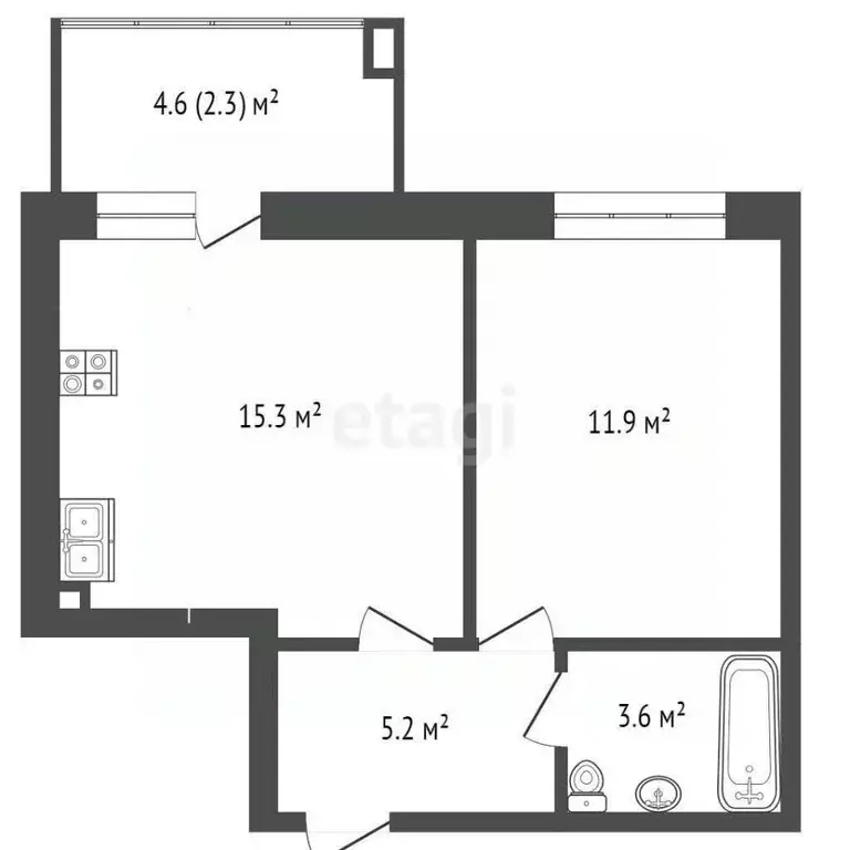 1-к кв. Вологодская область, Вологда Осановский проезд, 33 (38.2 м) - Фото 1