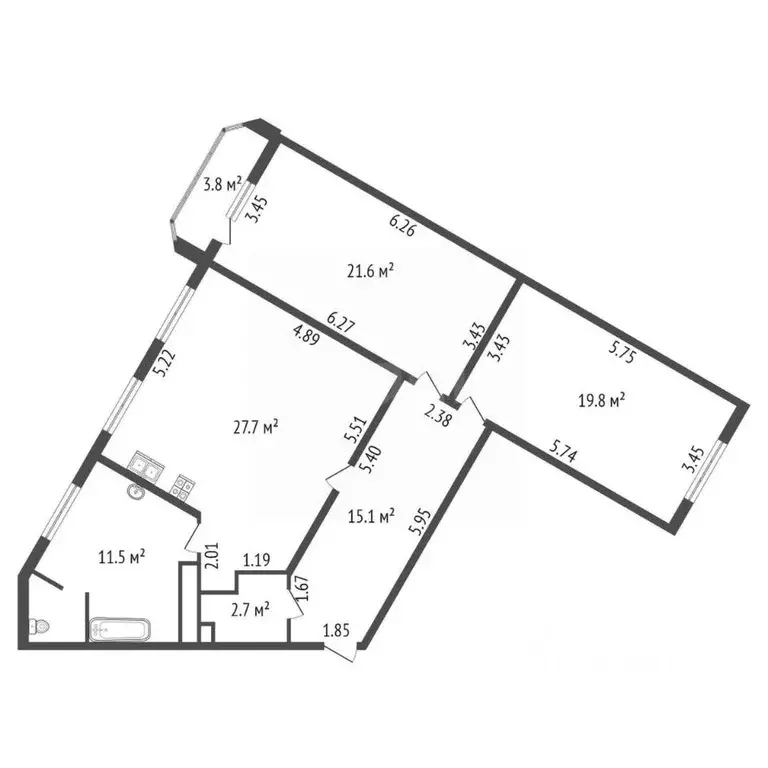 3-к кв. Санкт-Петербург ул. Савушкина, 127 (98.4 м) - Фото 1