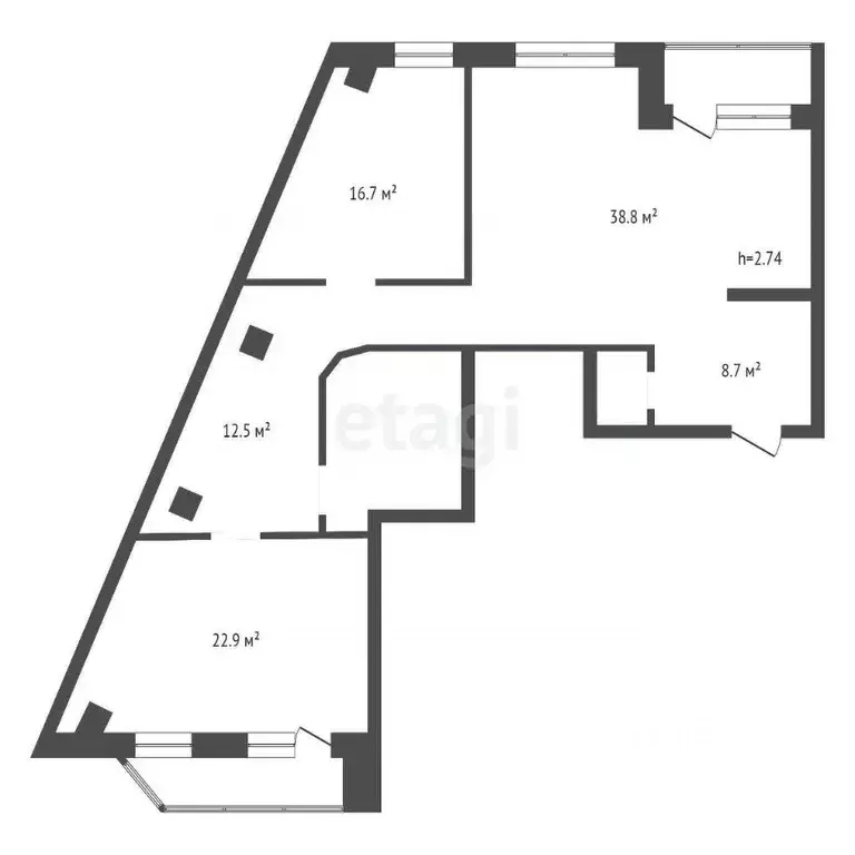 3-к кв. Красноярский край, Красноярск Взлетка мкр, ул. Батурина, 30к4 ... - Фото 2