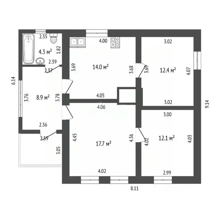 Дом в Крым, Ленино пгт ул. Титова (80 м) - Фото 2