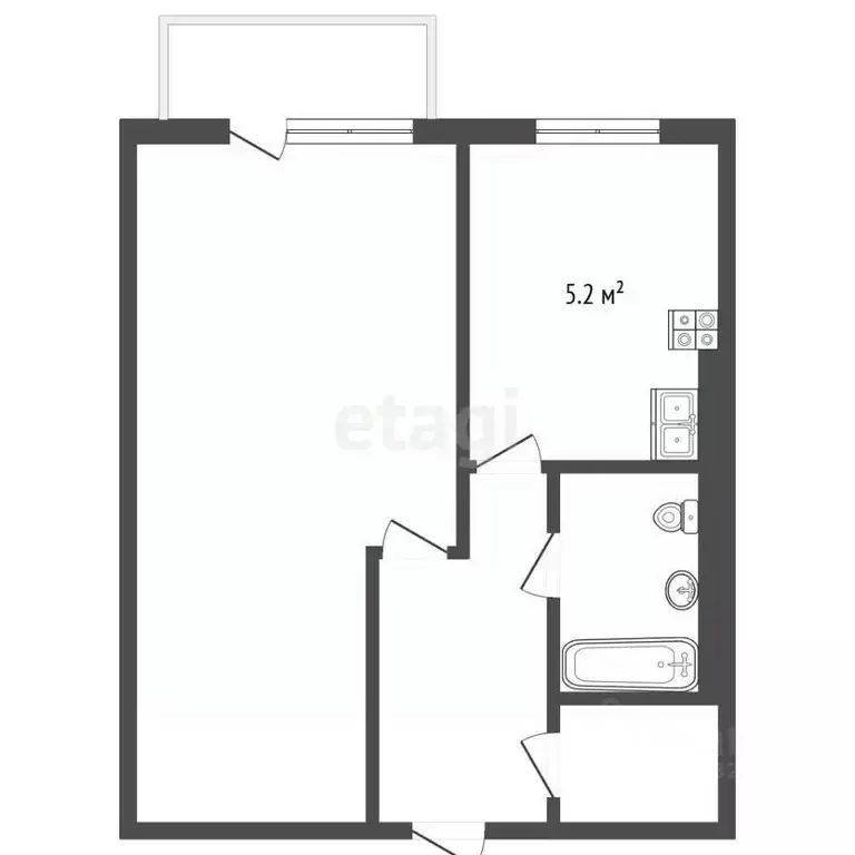 1-к кв. Свердловская область, Екатеринбург ул. Белореченская, 6 (28.6 ... - Фото 2