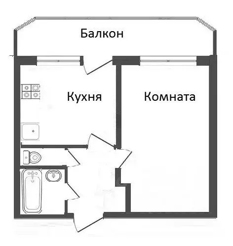 1-комнатная квартира: Санкт-Петербург, Дунайский проспект, 5к7 (35 м) - Фото 2