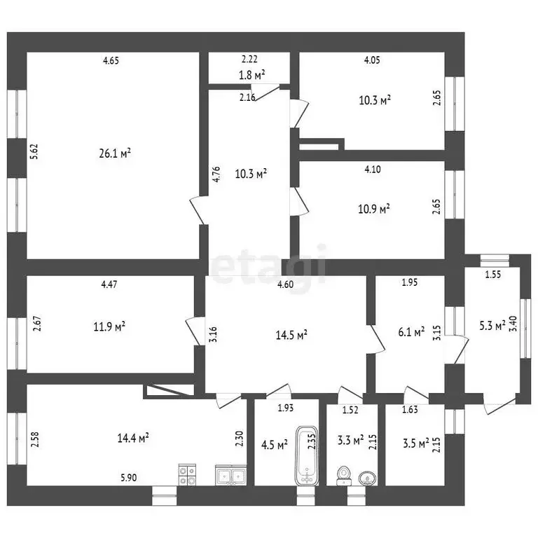 Дом в Красногвардейское, Восточная улица (122.9 м) - Фото 1