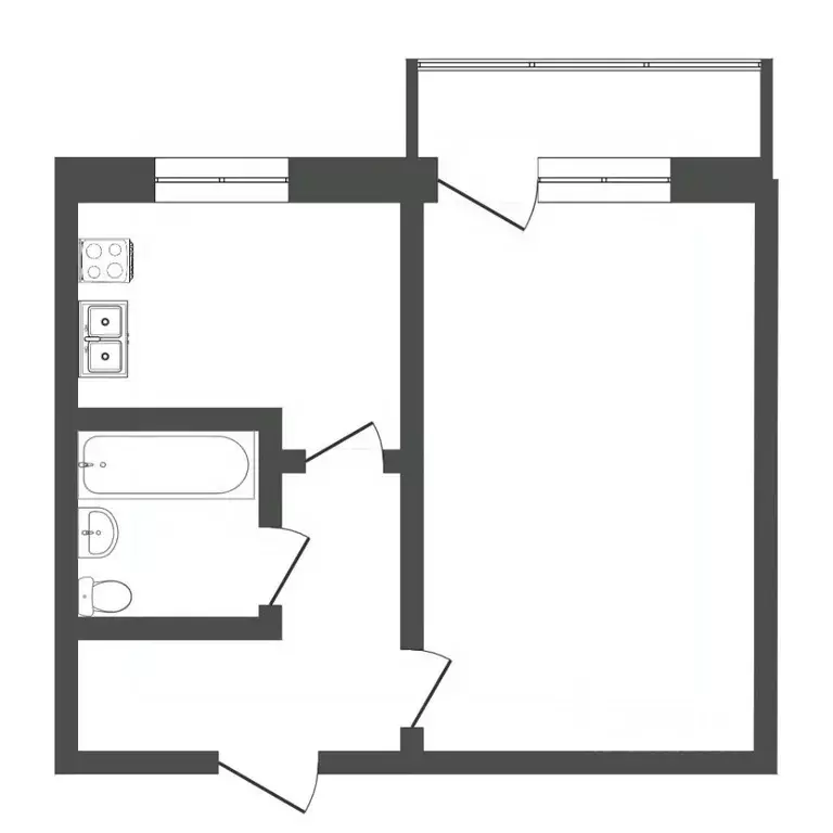 1-к кв. Тюменская область, Тюмень Текстильная ул., 21 (30.0 м) - Фото 1