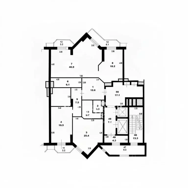 4-к кв. Москва Ломоносовский просп., 25к1 (162.2 м) - Фото 2