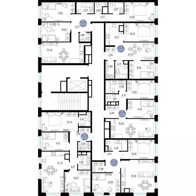 2-к кв. Рязанская область, Рязань 9-10-й кв-л,  (46.9 м) - Фото 2