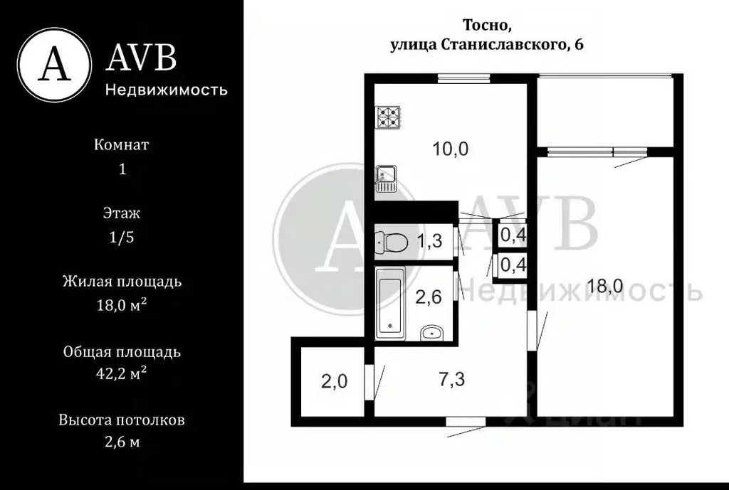 1-к кв. Ленинградская область, Тосно г. Тосненский район, Тосненское ... - Фото 2