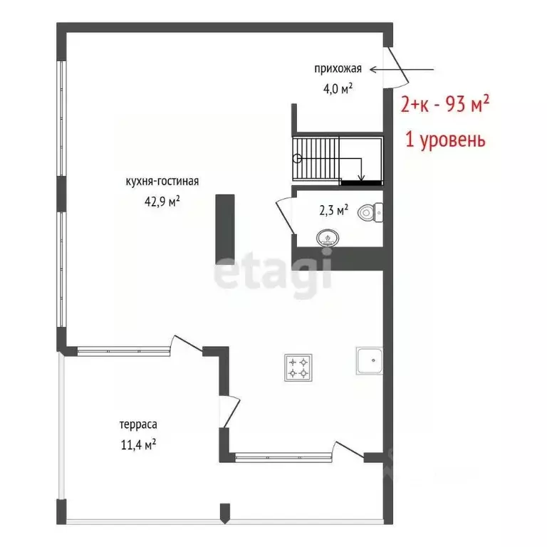 2-к кв. Свердловская область, Екатеринбург ул. Чкалова, 18 (93.0 м) - Фото 2