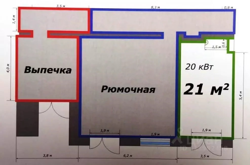 Помещение свободного назначения в Москва ул. Дыбенко, 7/1 (21 м) - Фото 1