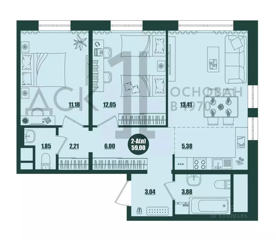 2-к кв. Ханты-Мансийский АО, Сургут 39-й мкр, Крылов жилой комплекс ... - Фото 1