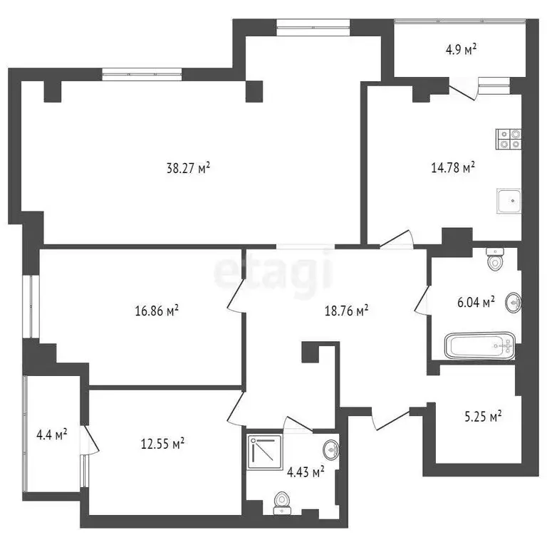 2-комнатная квартира: Аксай, проспект Ленина, 19 (64.6 м) - Фото 1
