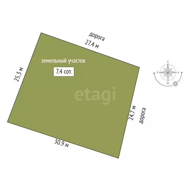 Участок в Севастополь, Монастырское шоссе (7.38 м) - Фото 0
