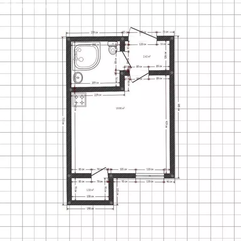 Квартира-студия: посёлок Берёзовый, улица Ивана Кулибина, 6 (19.9 м) - Фото 1