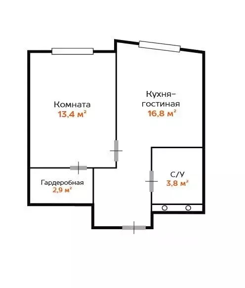 1-к кв. Москва Сельскохозяйственная ул., 37 (37.6 м) - Фото 2