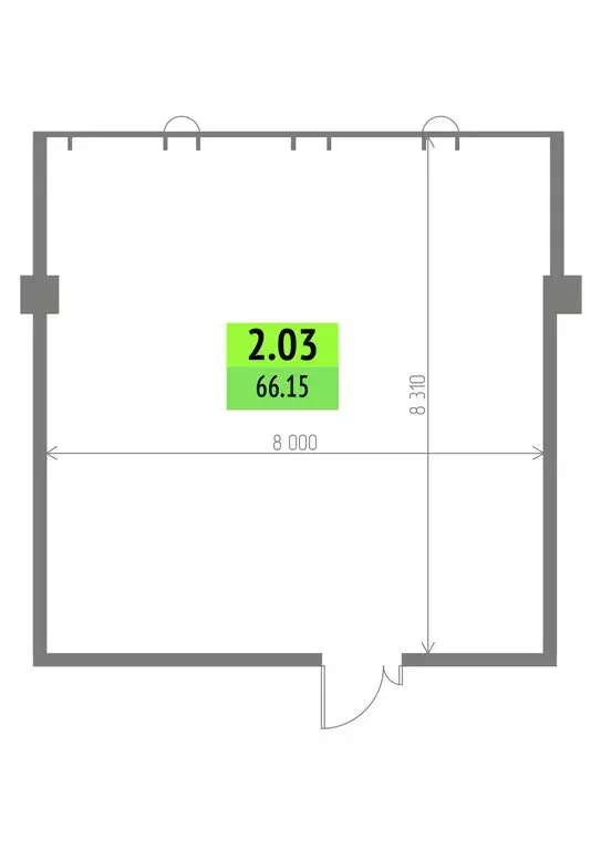 Офис (66.15 м) - Фото 2