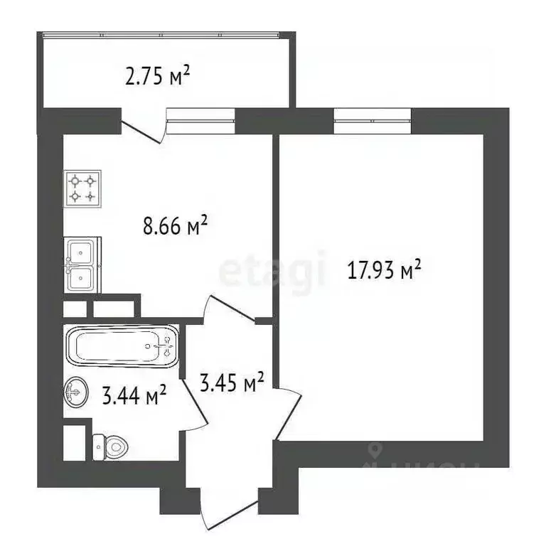 1-к кв. Санкт-Петербург Петергофское ш., 84к19 (33.6 м) - Фото 1