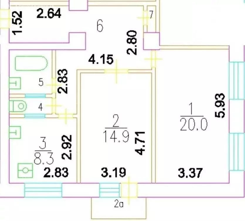 2-комнатная квартира: Москва, Ольховская улица, 15 (65.8 м) - Фото 1