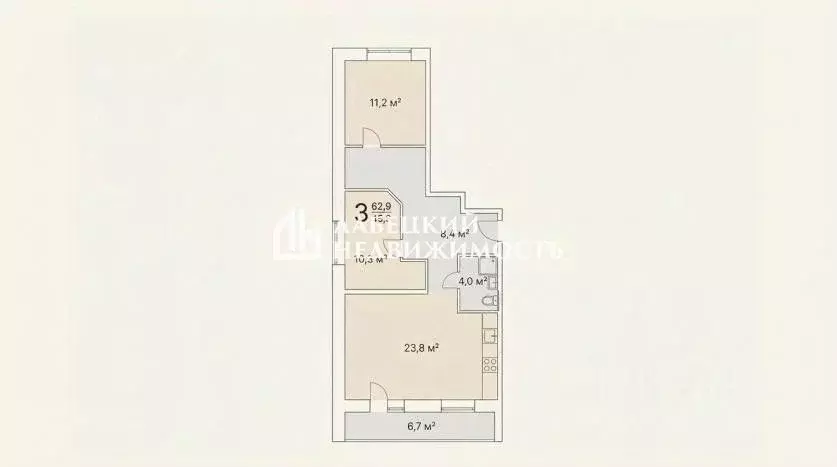2-к кв. Москва ул. Островитянова, 49 (63.0 м) - Фото 2