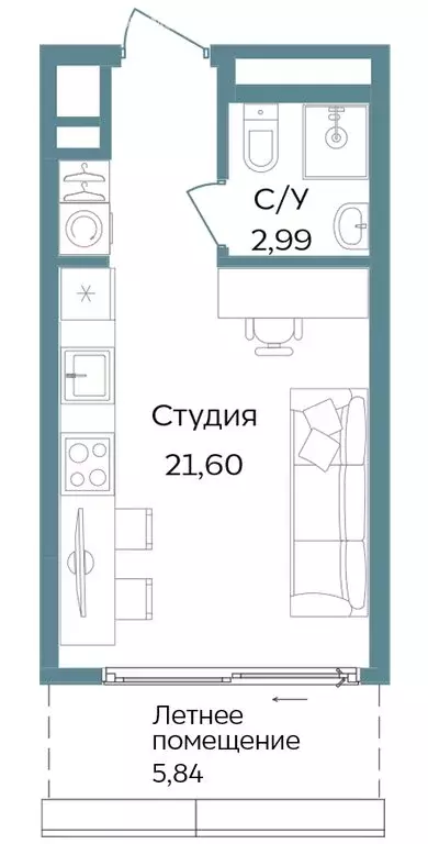 Квартира-студия: Республика Крым, Саки, курортный кластер Темпо (30.43 ... - Фото 0
