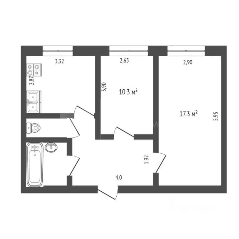 2-к кв. Тюменская область, Тюмень ул. Карла Маркса, 108 (51.6 м) - Фото 1