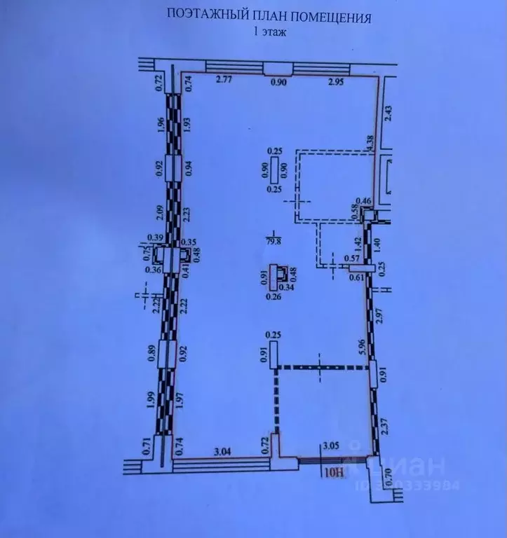 Помещение свободного назначения в Москва № 160 кв-л, 1Вк6 (80 м) - Фото 2