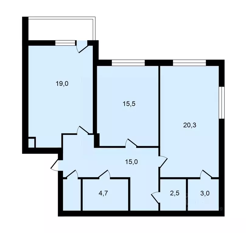 2-к кв. Владимирская область, Владимир ул. Горького, 60А (81.6 м) - Фото 1