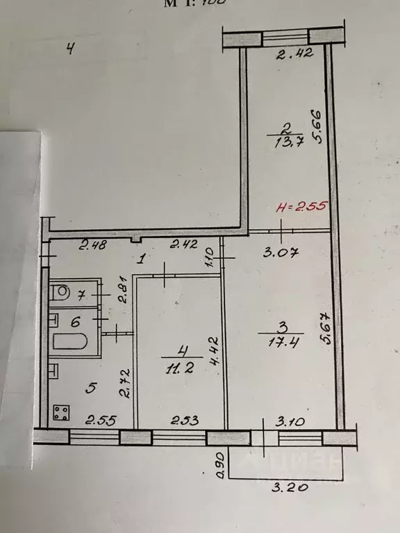 3-к кв. Волгоградская область, Волгоград пос. Ангарский, ул. ... - Фото 1